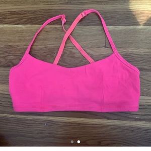 Pink lulu sports bra